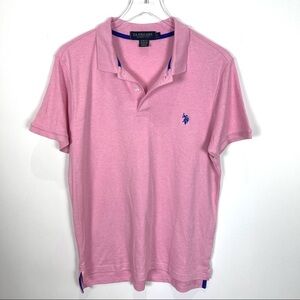 U.S. Polo Assn. slim fit polo pink large